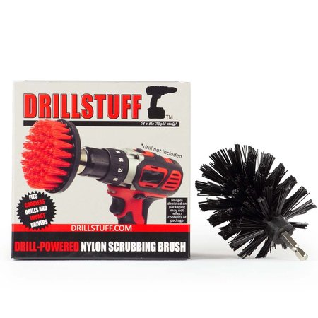 DRILLSTUFF Drill Brush Cordless Drill Attachment - Wire-Free Grill Brush - BBQ K-M-QC-DS